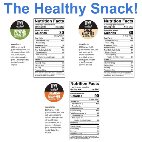 100% Grass-fed Beef Sticks, No Sugar, 144 Ct, 1-oz Z8547