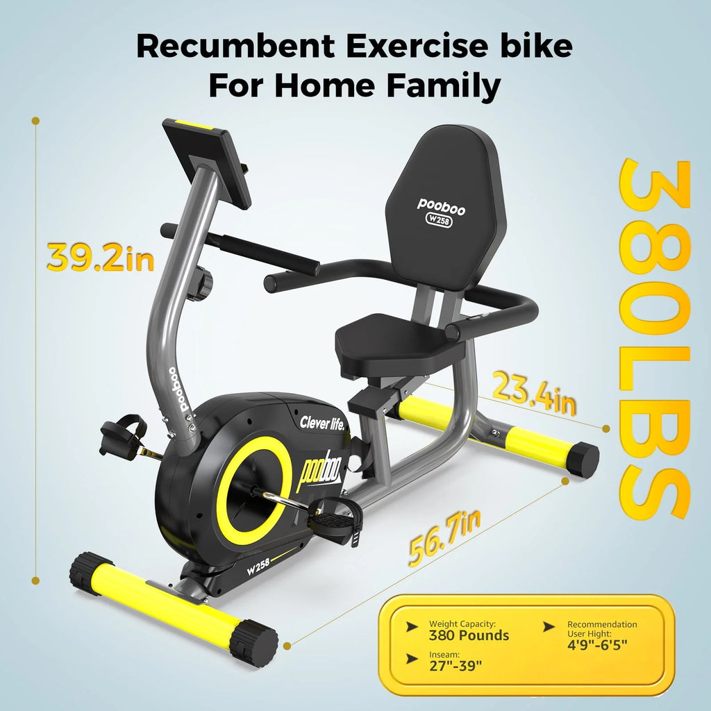 Recumbent Stationary Bike Magnetic Resistance H4520