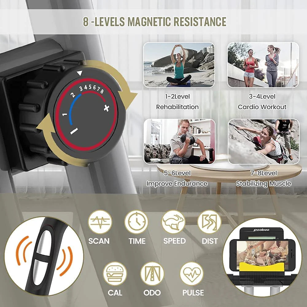 4-in-1 Folding Magnetic Exercise Bike Q311749