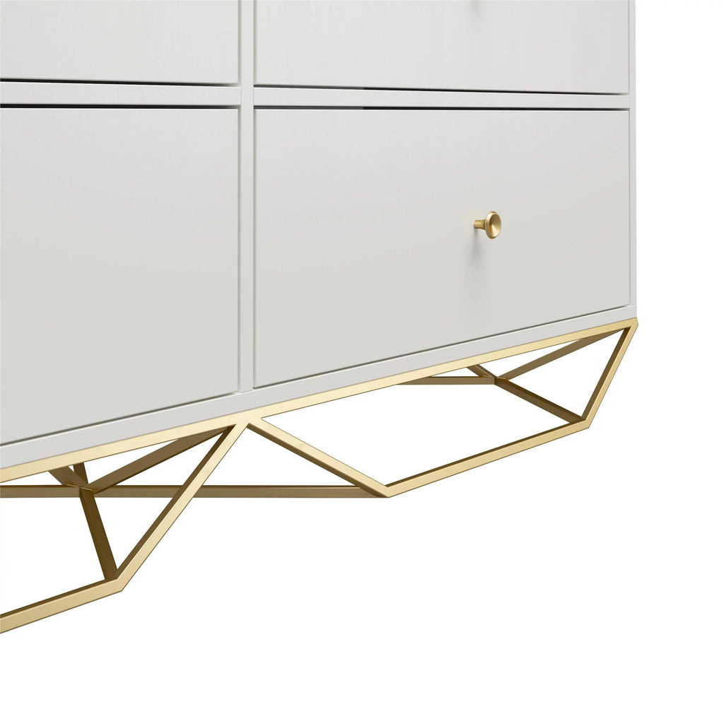 White 6 Drawer Dresser H517226