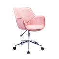Pink Microfiber Adjustable Office Chair V6511