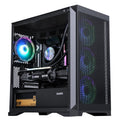 Black Tempered Glass PC Gaming Case with 4 x ARGB Fans E22185