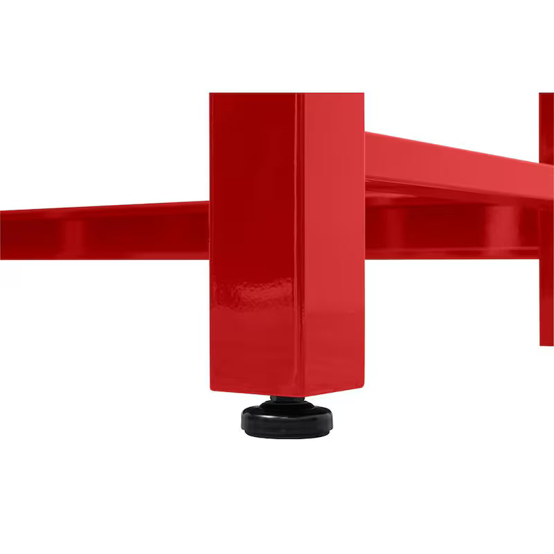 6 ft. Adjustable Height Solid Wood Top Workbench in Red N291