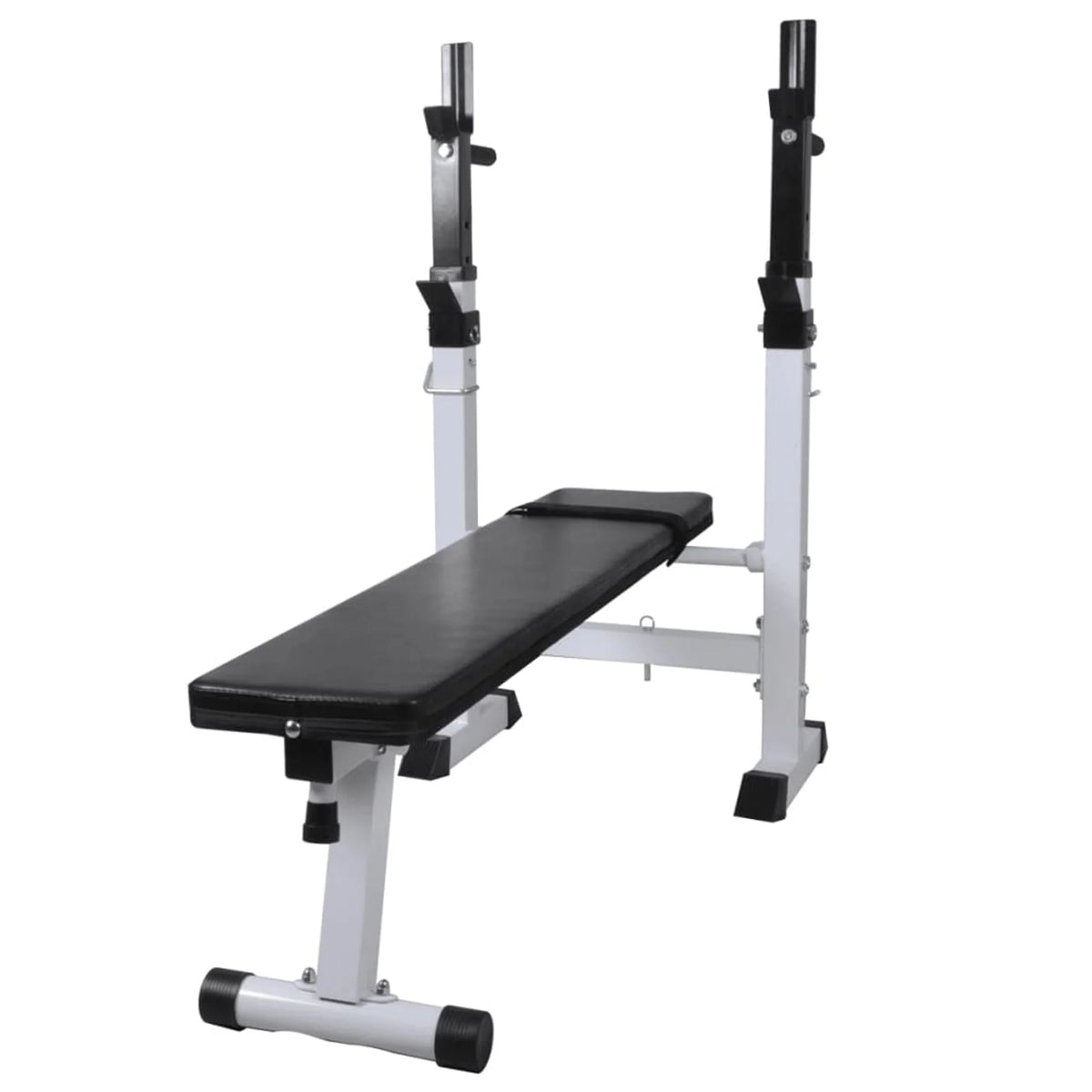 Workout Bench with Weight Rack, Barbell and Dumbbell Set 264.6 lb W49259