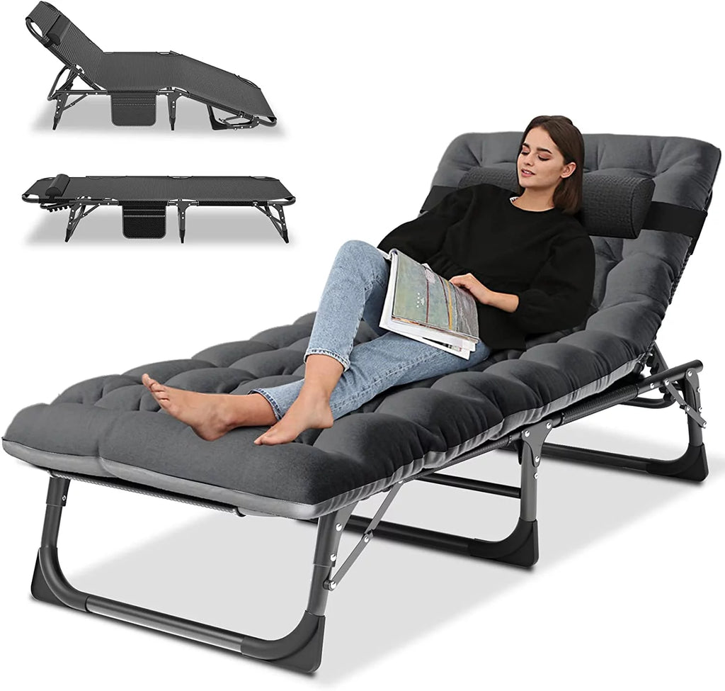 Folding Sleeping Cot with Mattress and Pillow M3627