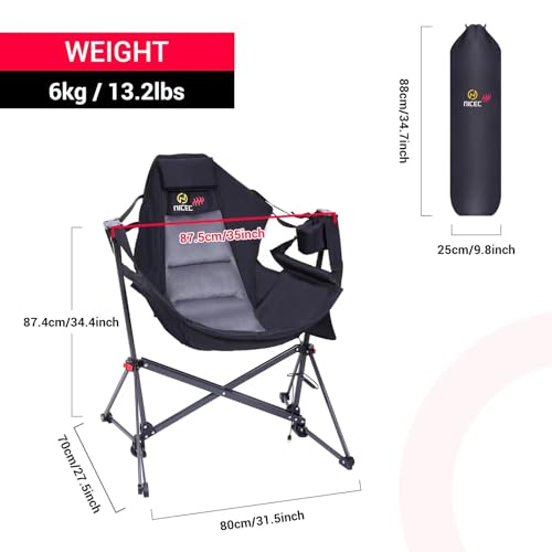 Heated Camping Chair with Cup Holder and Side Pocket B515
