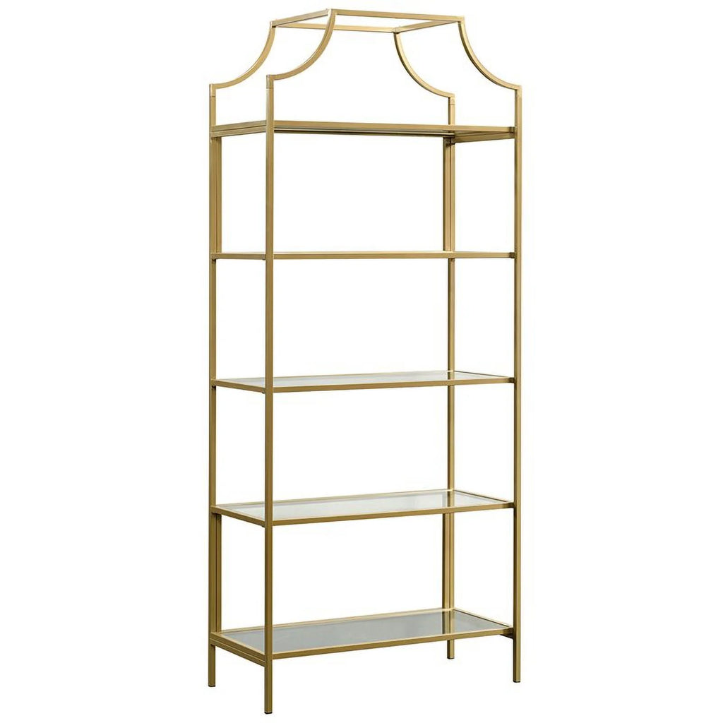 Metal Desk and 5-Shelf Bookcase Set S123202