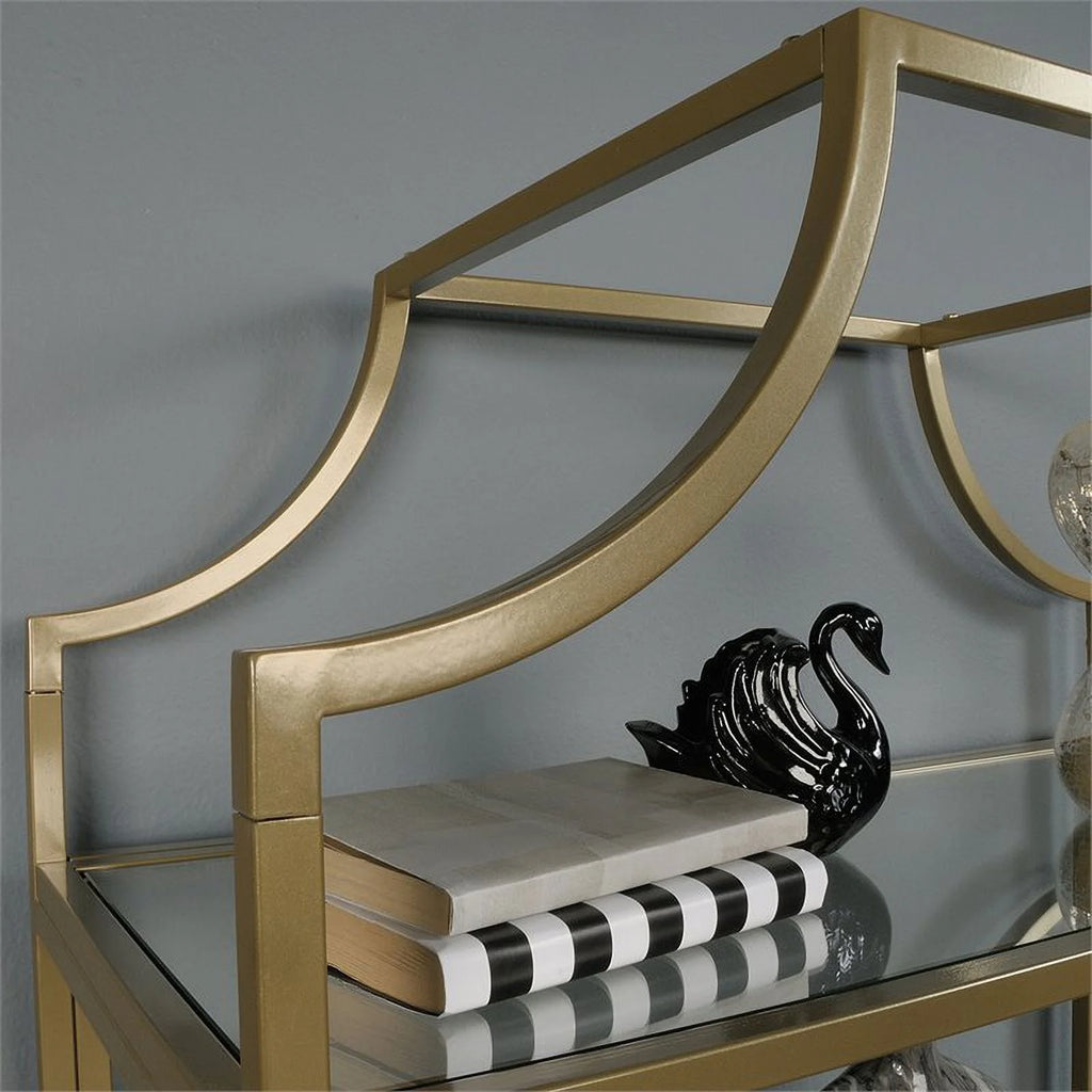 Metal Desk and 5-Shelf Bookcase Set S123202