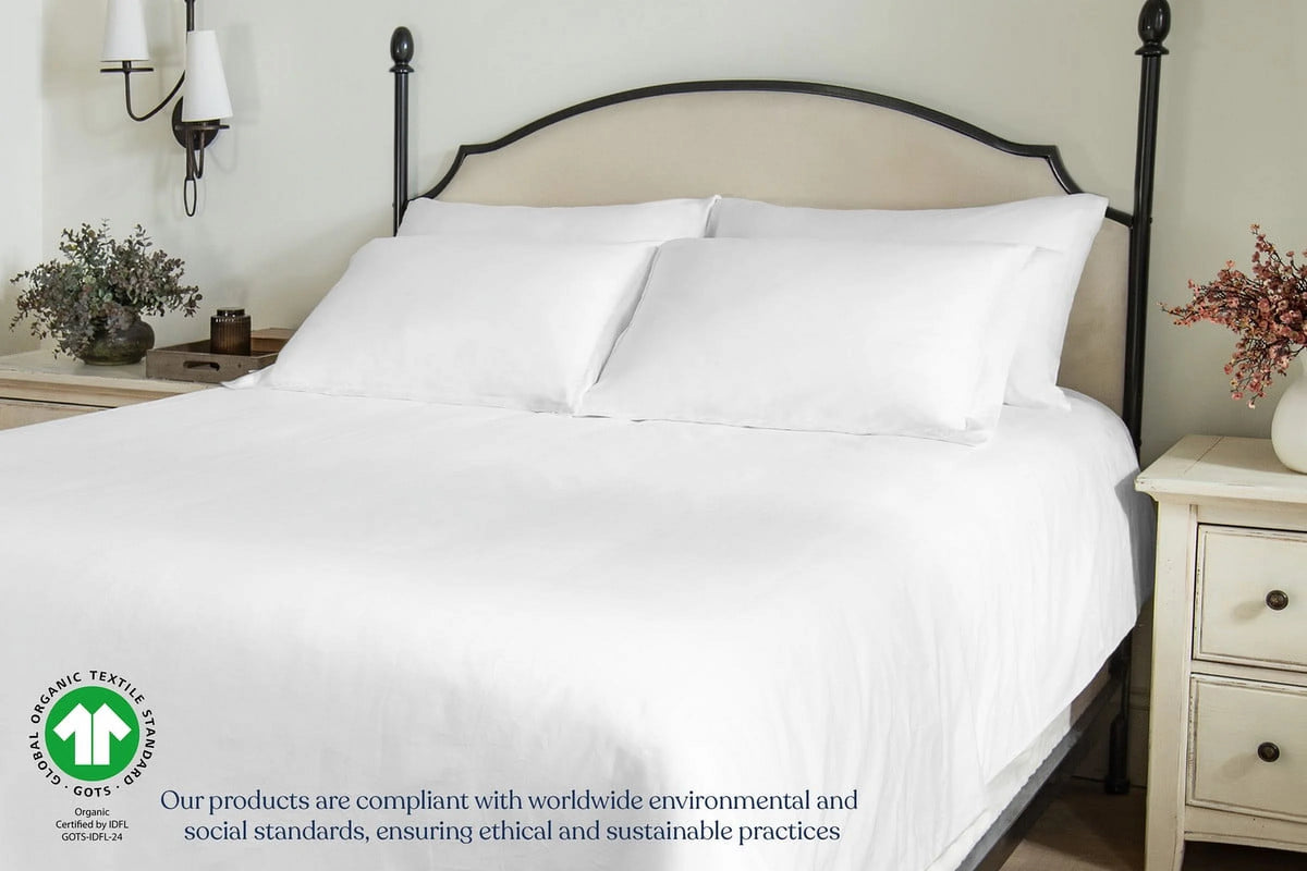 100% Organic Cotton Full Flat Sheet K3029