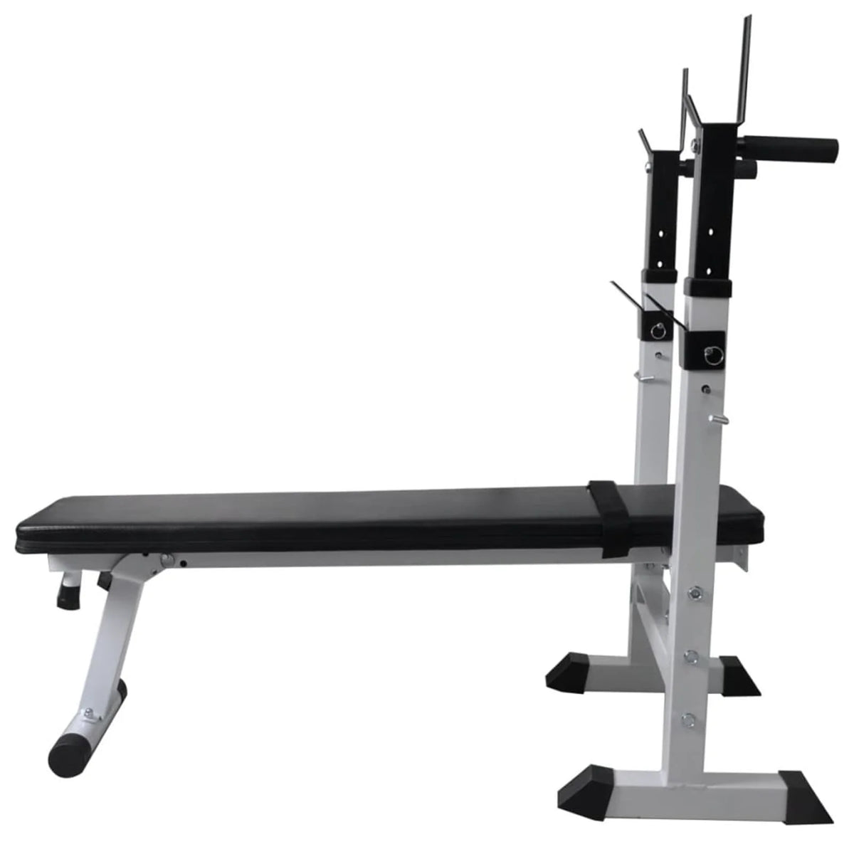Workout Bench with Weight Rack, Barbell and Dumbbell Set 264.6 lb W49259