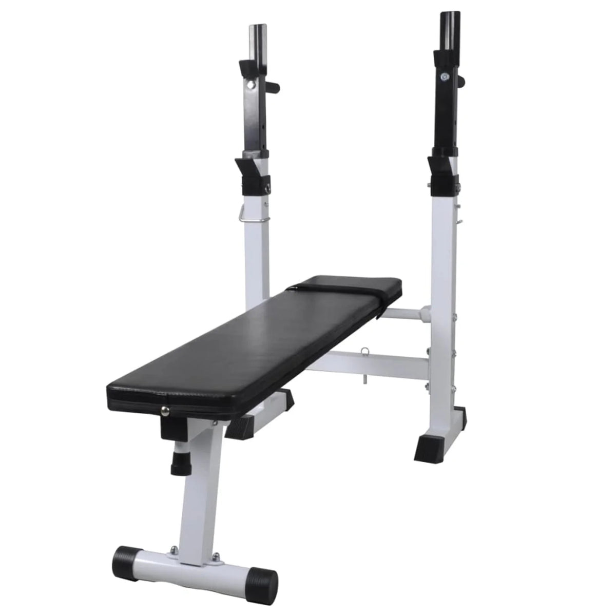 Workout Bench with Weight Rack, Barbell and Dumbbell Set 264.6 lb W49259