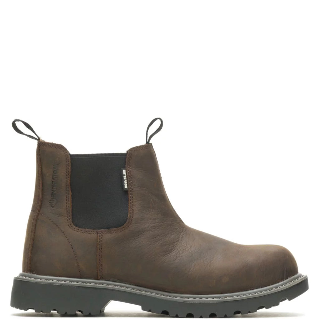 Dark Brown Steel-Toe Work Romeo H68489