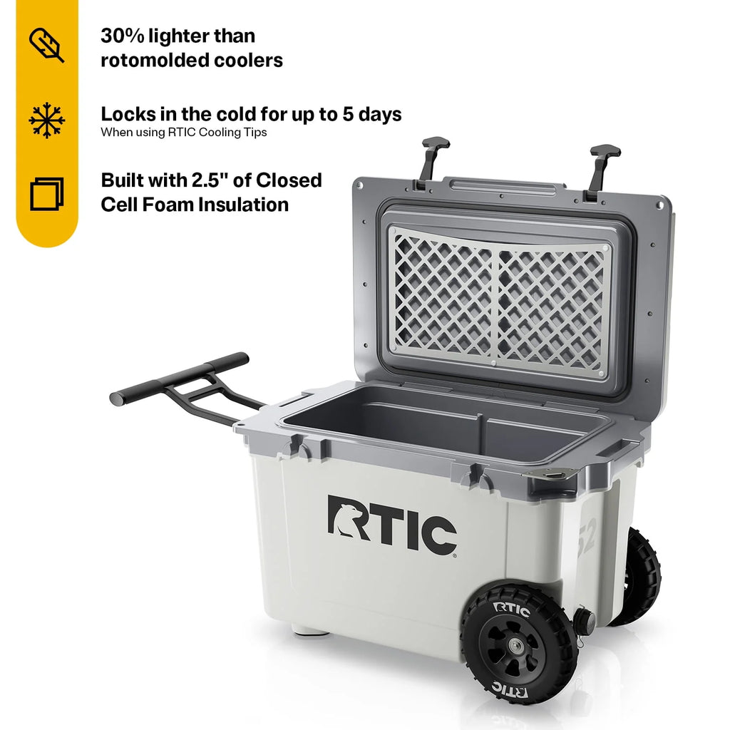 52 QT Wheeled Hard-Sided Ice Chest Cooler U158371