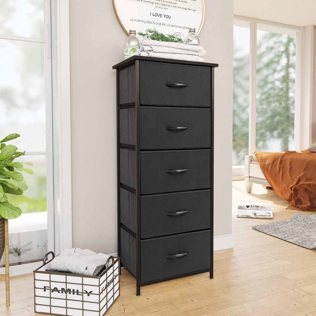 Beige 5-Drawer Vertical Storage Dresser G720279