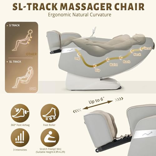 3D Full Body Zero Gravity Massage Chair with Heat and SL-Track W111