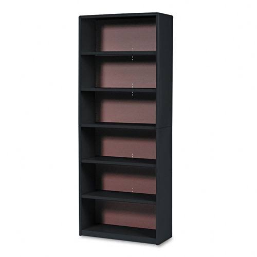 Black 6-Shelf Steel Bookcase O58512
