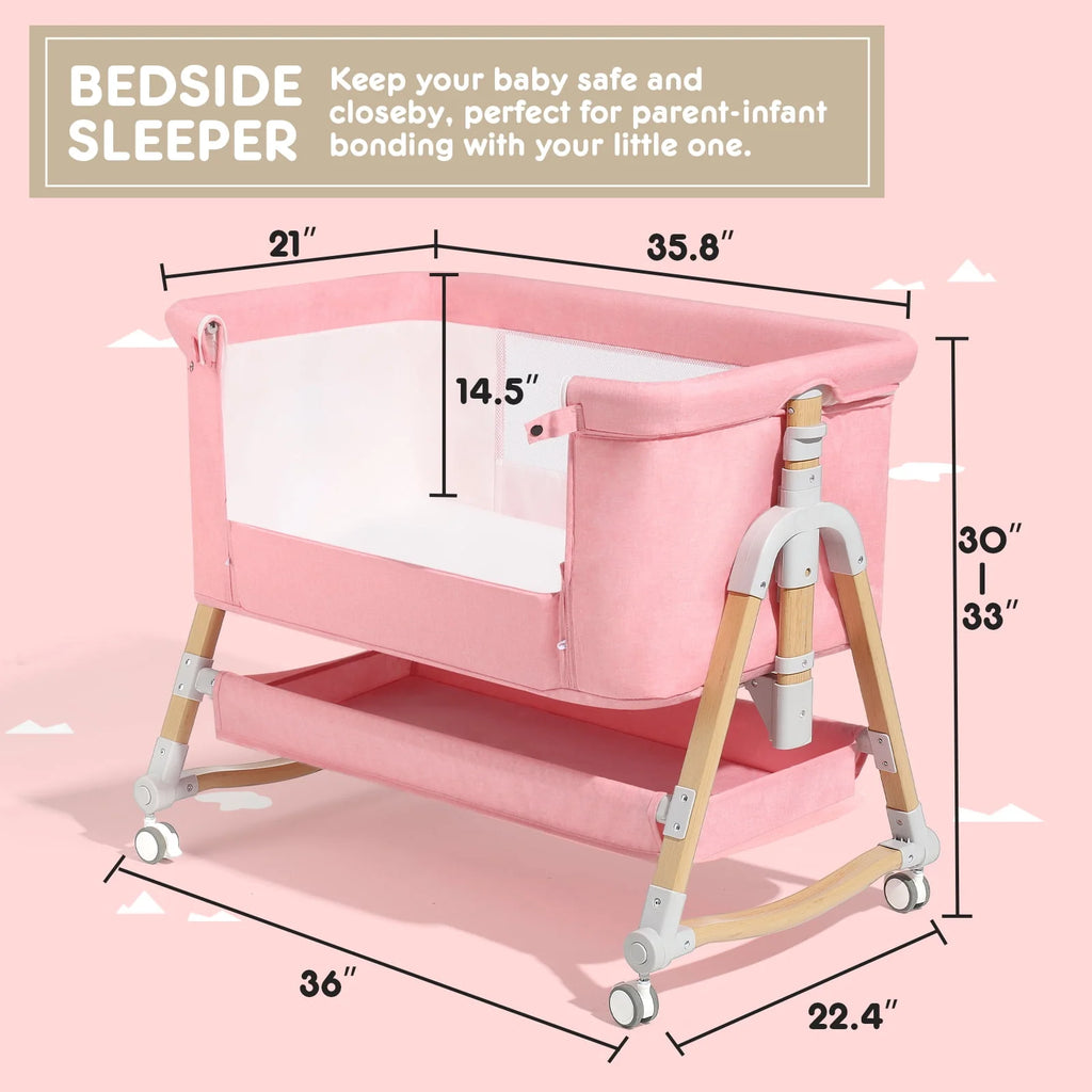 4 in 1 Height Adjustable Baby Bassinet Y104015