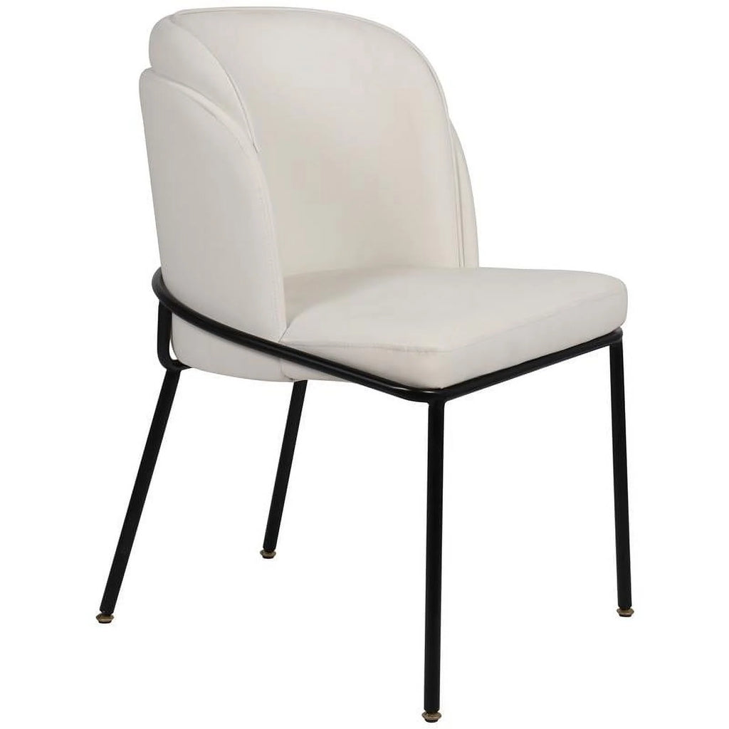 White Vegan Leather Dining Chair Y92120