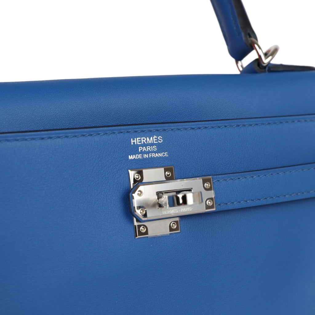 Kelly Retourne 25 Bleu France Swift Palladium Hardware X31457