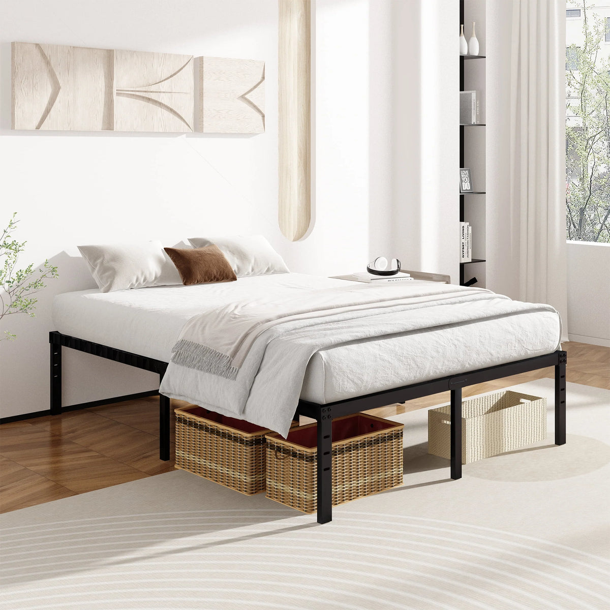 King Size 14 Inches High Bed Frame with Storage N400222