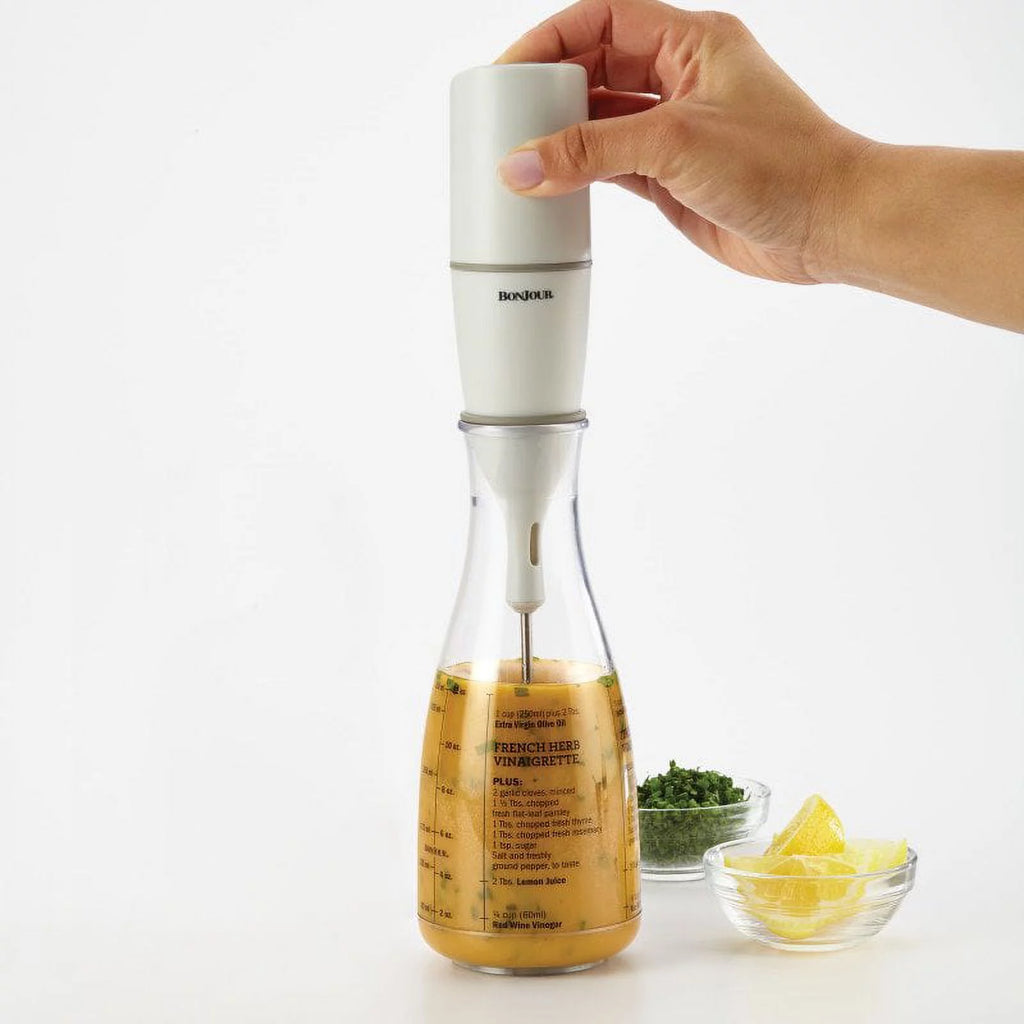 Plastic Salad Dressing Carafe and Handheld Mixer, 12 oz S236168