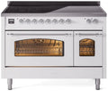 48 Induction Range with Electric Oven in White T57639