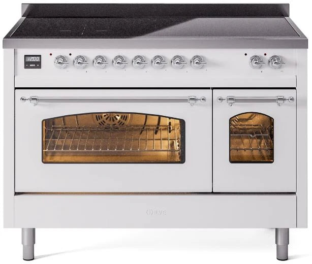 48 Induction Range with Electric Oven in White T57639