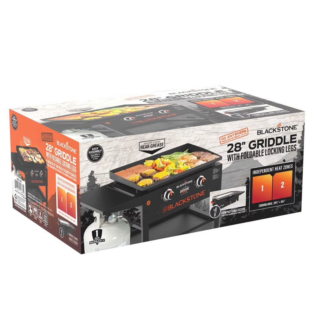 2-Burner 28 Propane Griddle with Foldable Legs H255