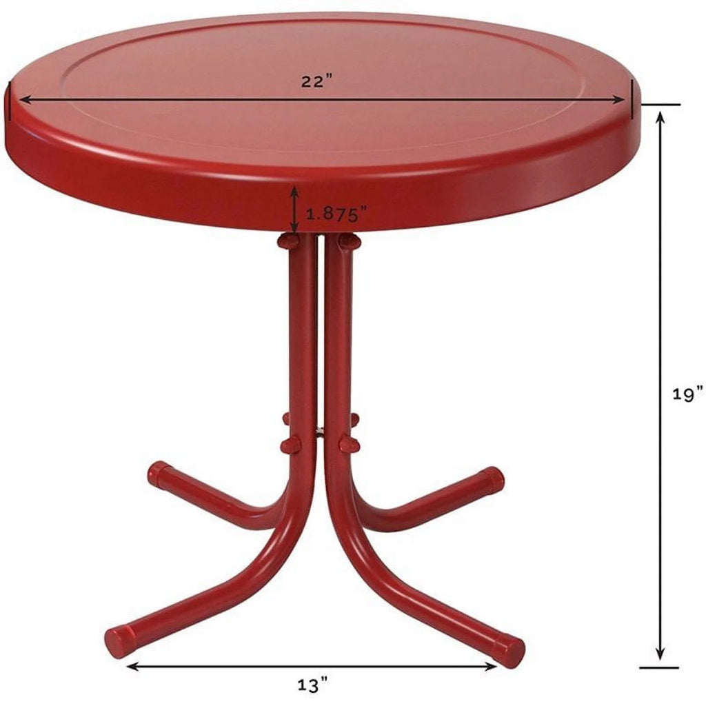 2 Piece Metal Patio End Table Set E148
