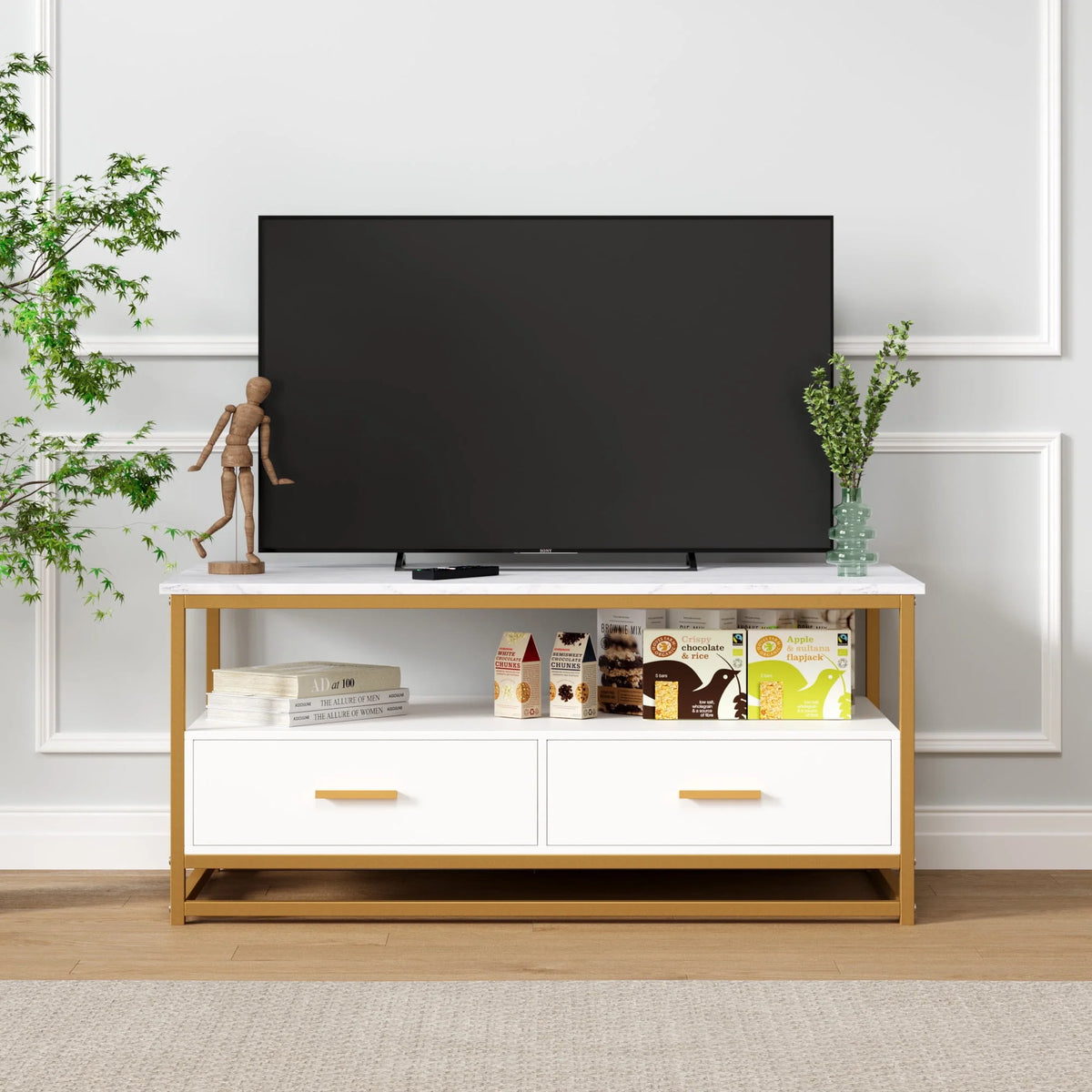 Dark Brown Coffee Table with Storage Drawers S813