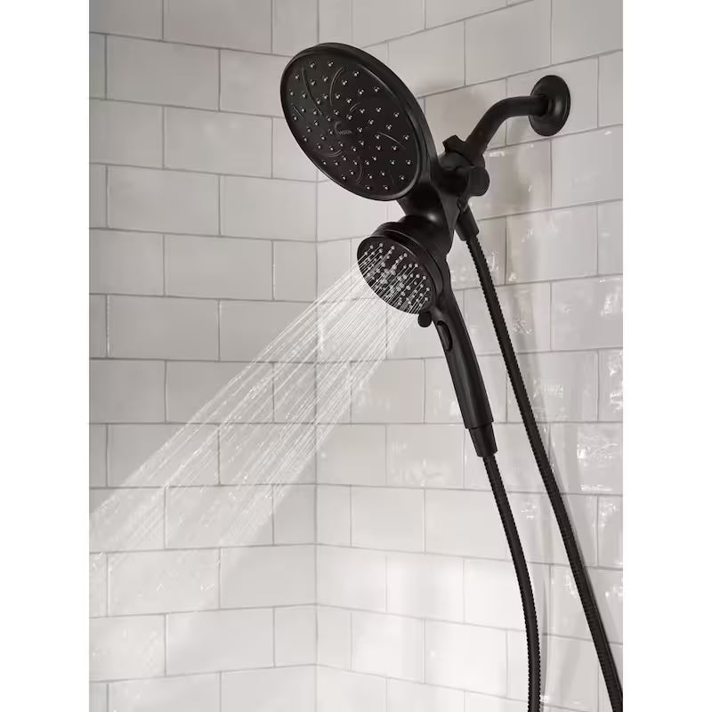 Single Handle 6-Spray Tub and Shower Faucet with Rainshower Combo in Matte Black V33534
