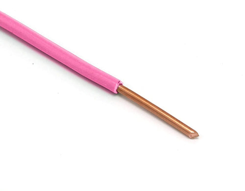 100 Feet Insulated Solid Copper THHN / THWN Wire 12 AWG Pink C821911