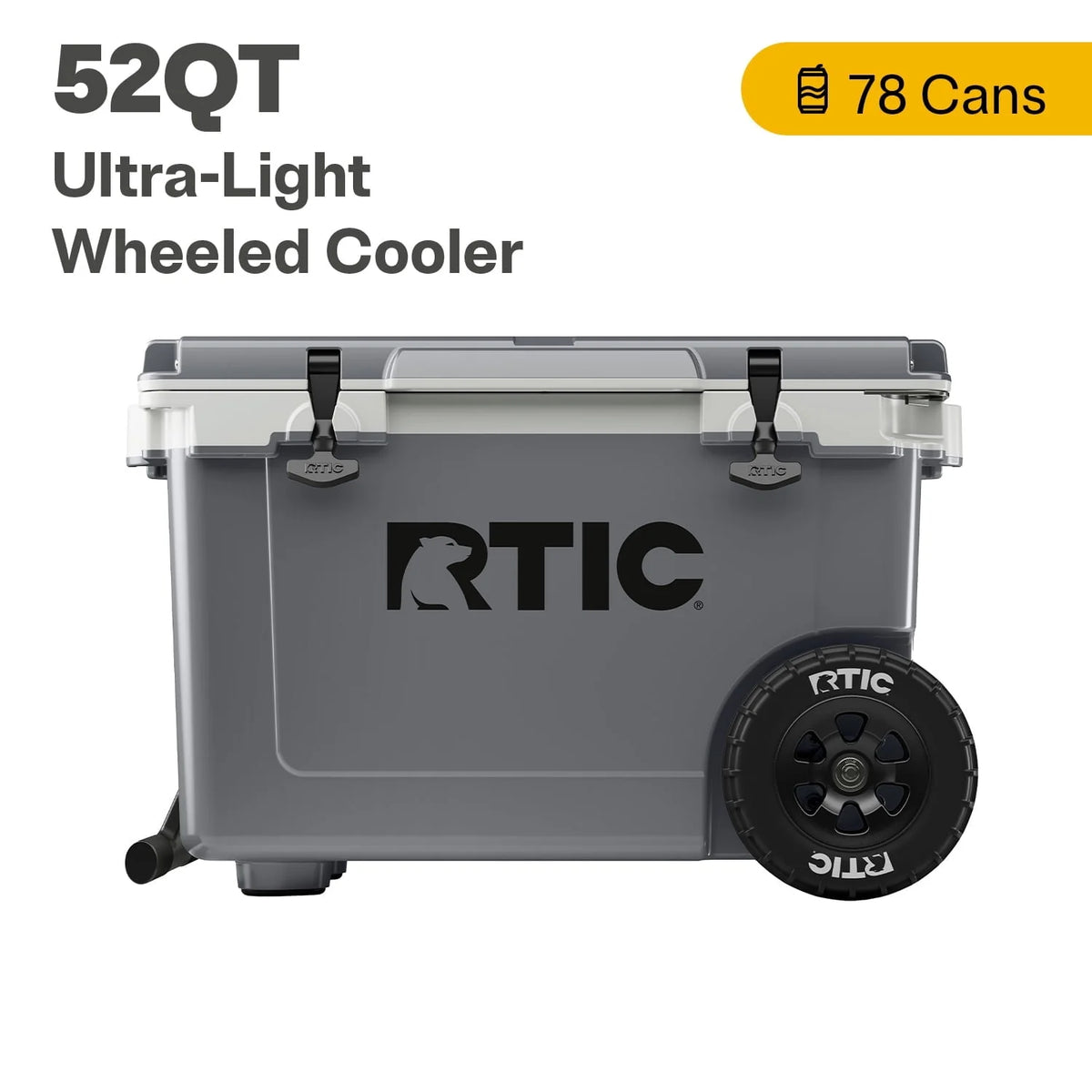 52 QT Wheeled Hard-Sided Ice Chest Cooler U158371