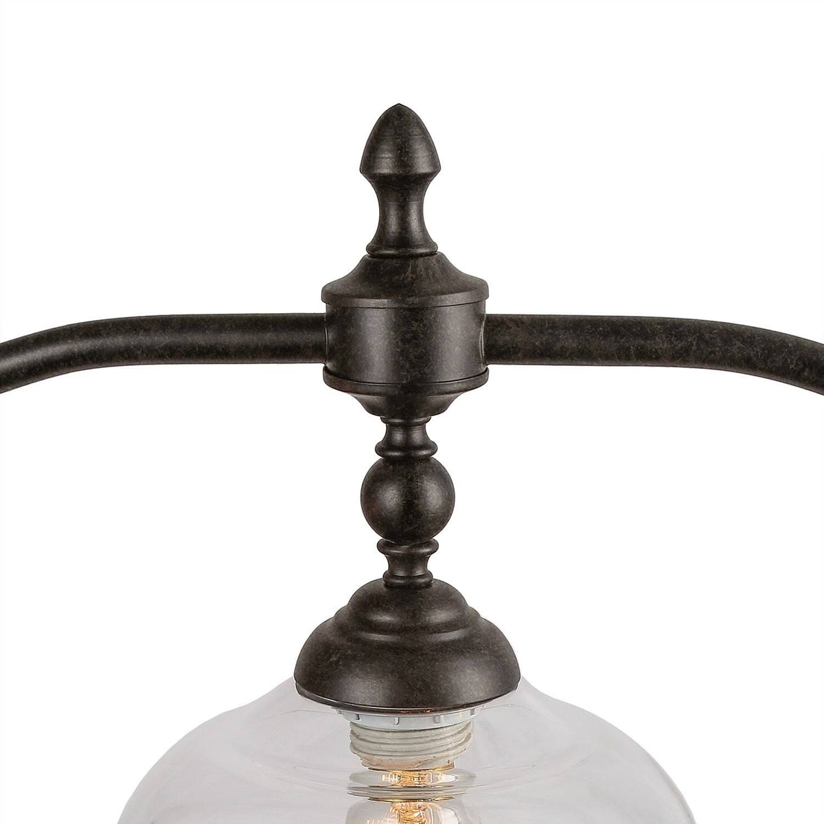 3-Light Oil-Rubbed Bronze Chandelier with Glass Shades P990806