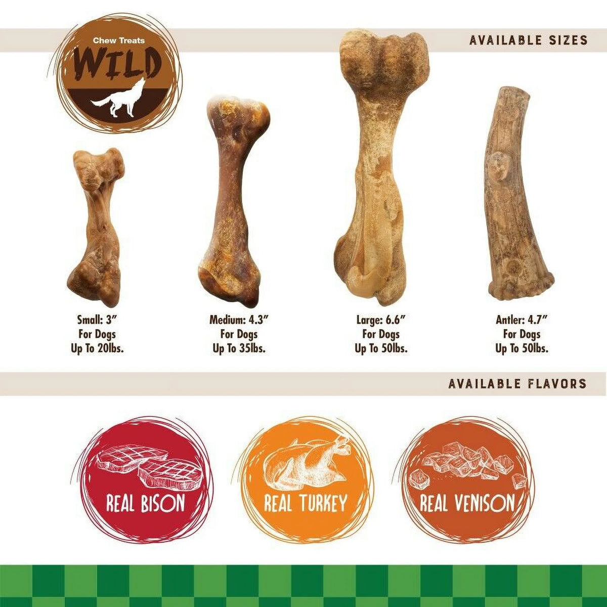 Natural Dog Chew Treats Venison 10 Chews A3730