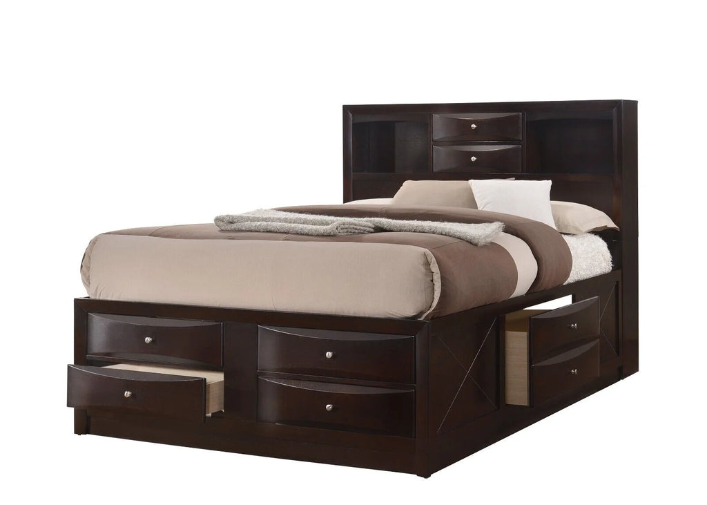 Queen Size 3pc Bedroom Set Storage Bed Chest Nightstand E441