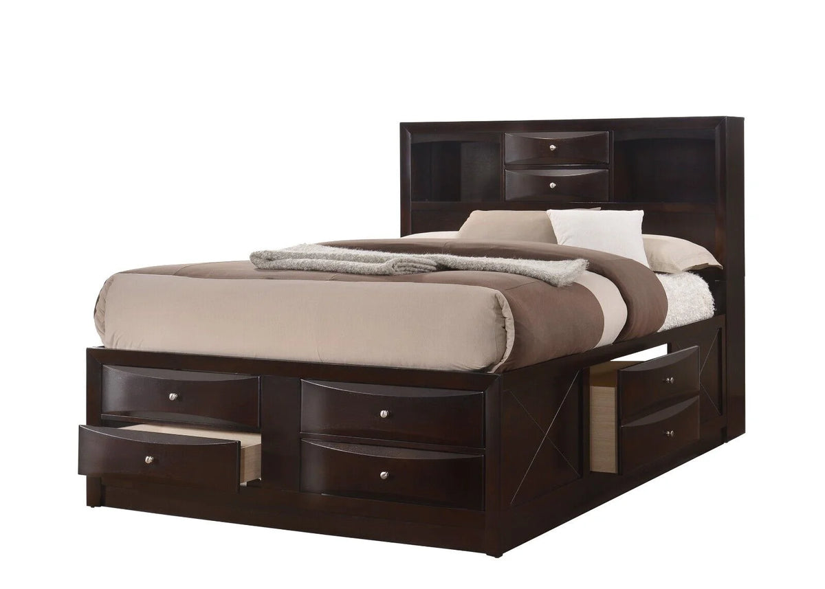 Queen Size 3pc Bedroom Set Storage Bed Chest Nightstand E441