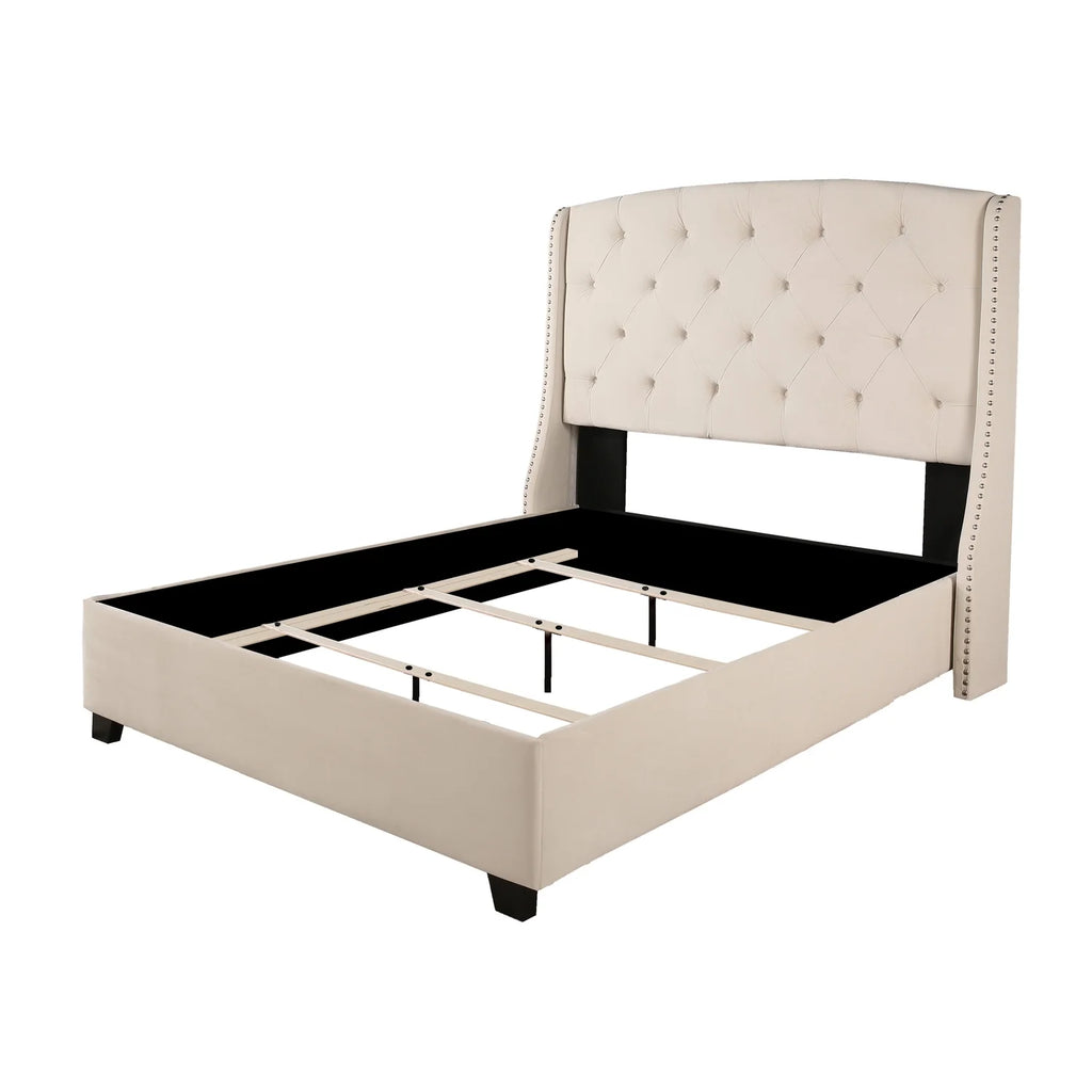 Upholstered King Bed with Nailhead Trim R14960