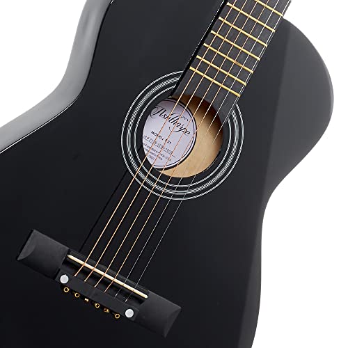 38-inch Beginner Acoustic Guitar Package Black N843