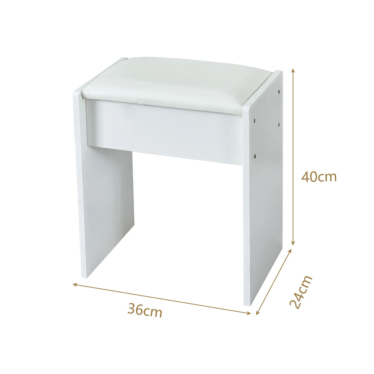 White Vanity Set with Mirror and Lights W786