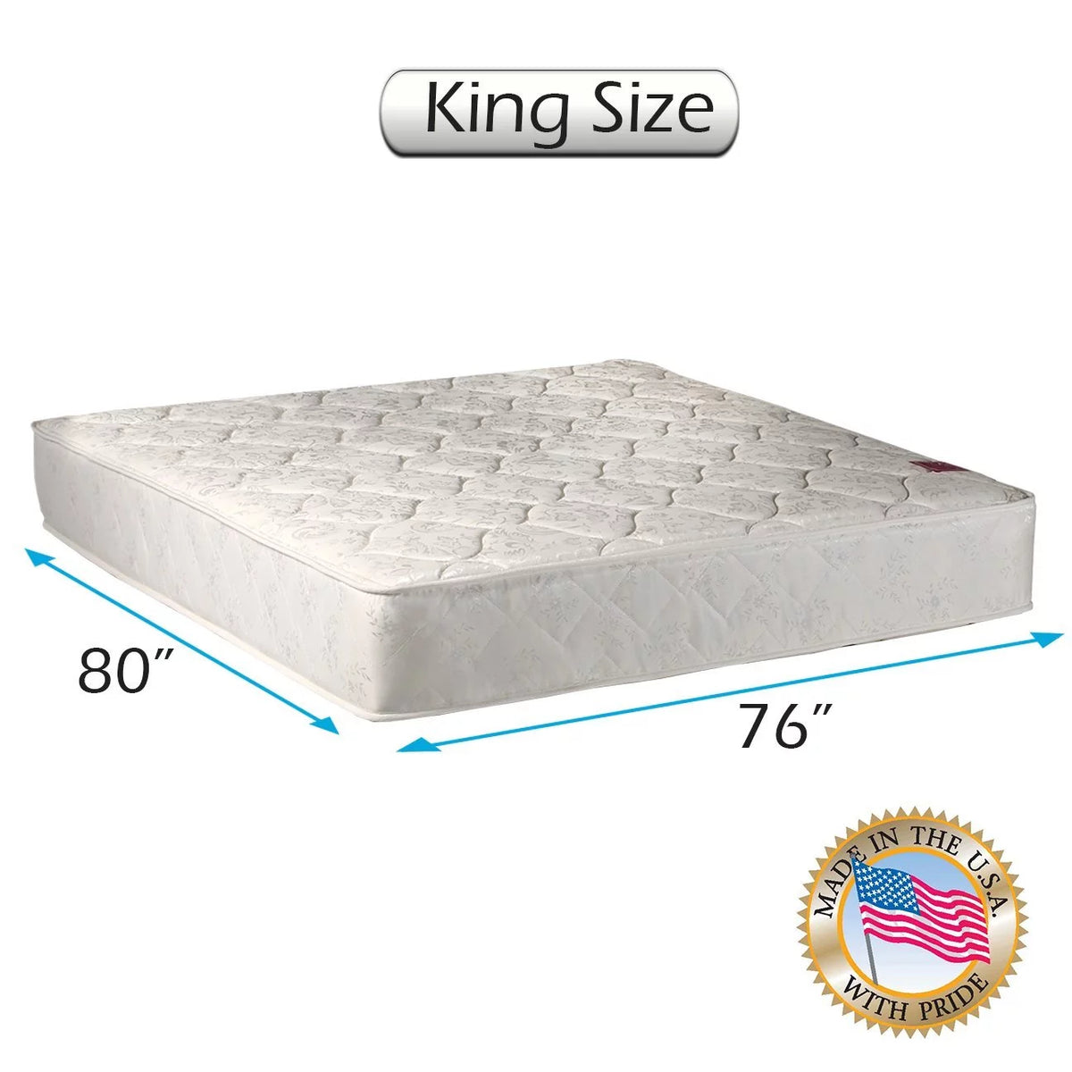 King Size Innerspring Mattress with Mattress Protector R424496
