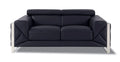 Black Genuine Italian Leather Loveseat Z379979