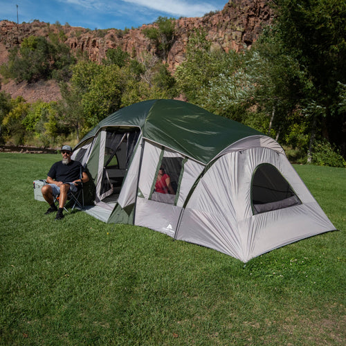 10-Person 3-Room Tent with Shade Awning G190559