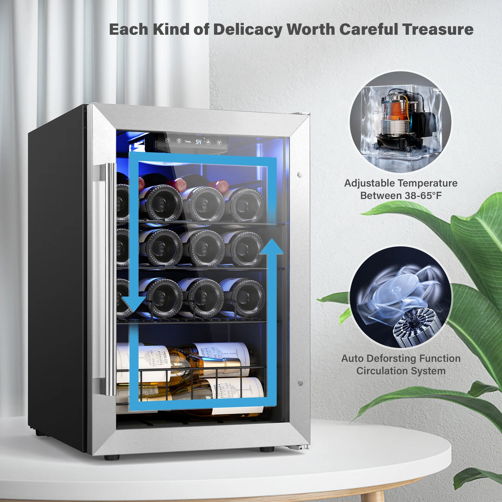 20 Bottle Freestanding Compact Wine Cooler Refrigerator S84756