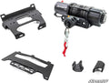 Black 4500 lb Winch with Mounting Plate J2337