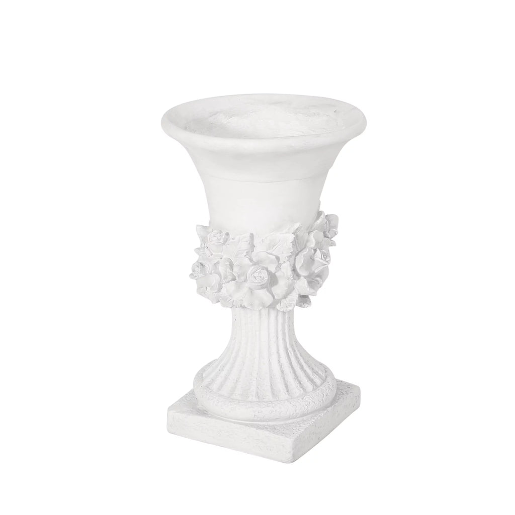 Lightweight Concrete Urn Planter Antique White I7848