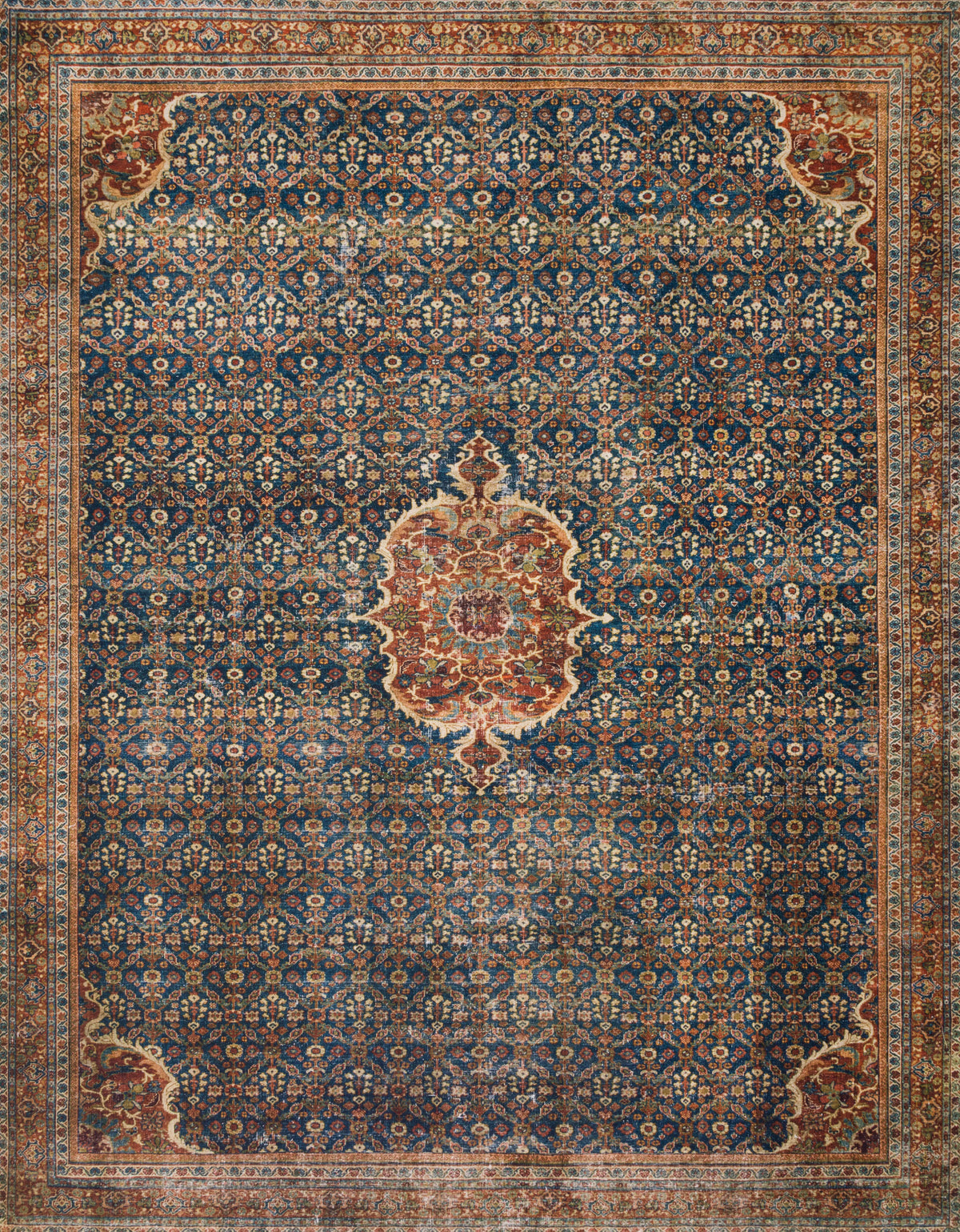 Cobalt Blue Spice Rug X6393