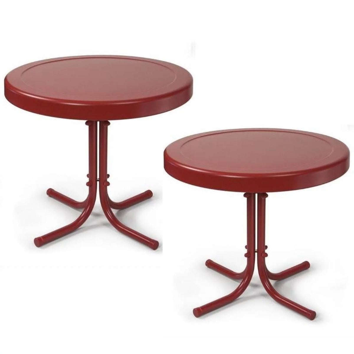 2 Piece Metal Patio End Table Set E148