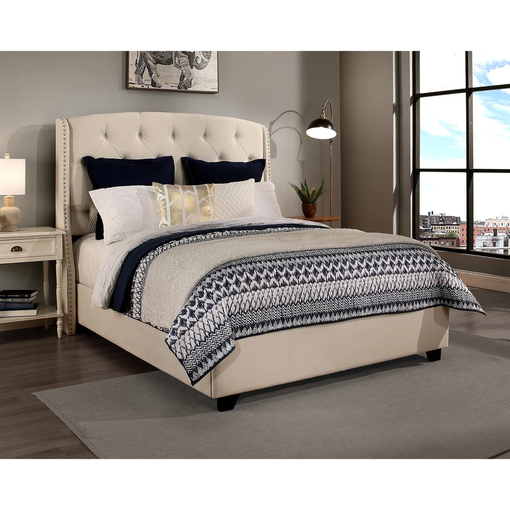Upholstered King Bed with Nailhead Trim R14960