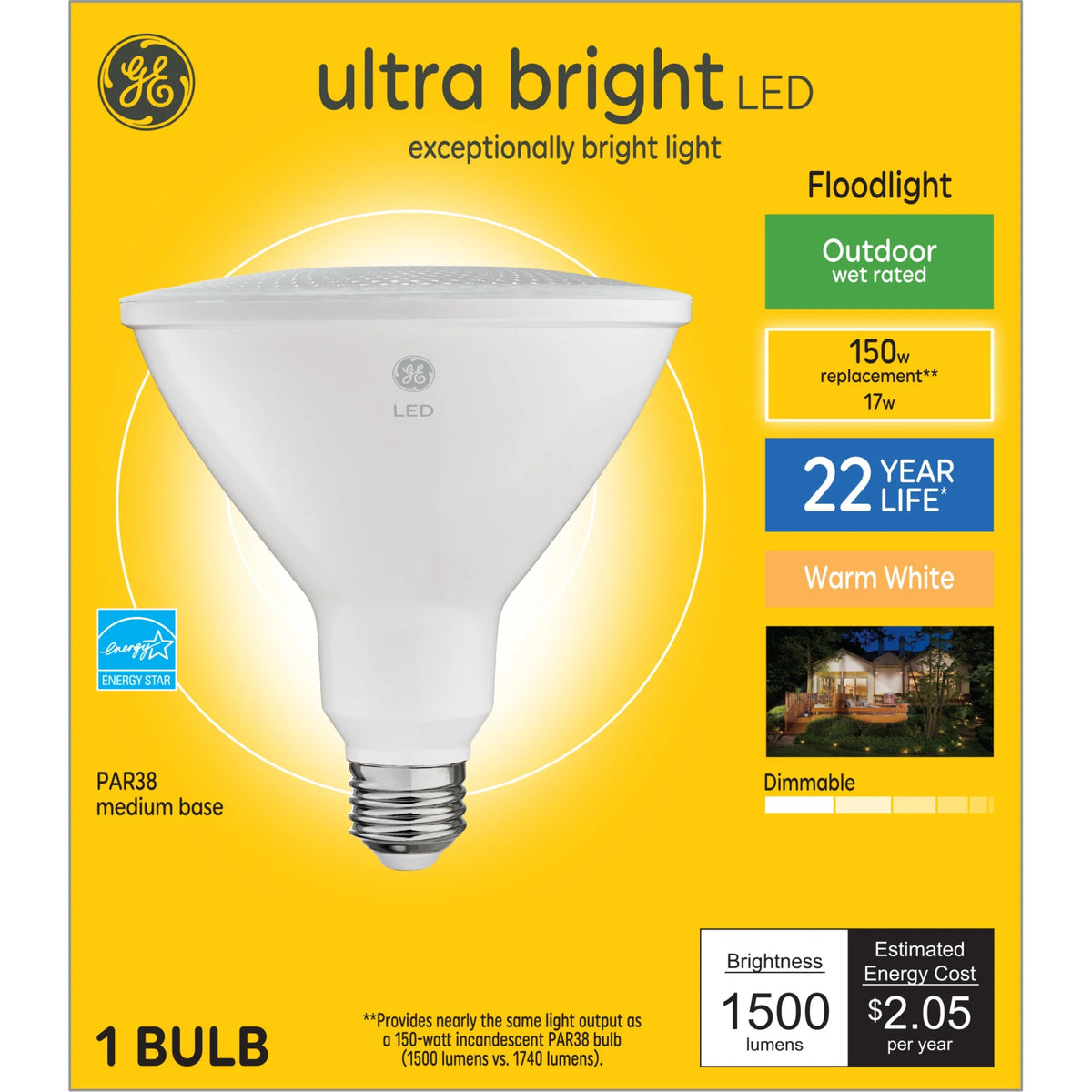 150 Watt Warm White LED Floodlight Bulbs B95758